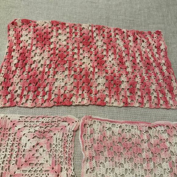 Set of 3 Handmade Crochet Assorted Pink Doilies | Cottagecore - Picture 4 of 7